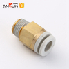 Conector rápido de latón con empalme neumático de un toque para conector rápido de latón